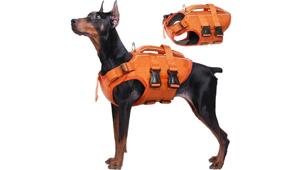 durable reflective dog life jacket