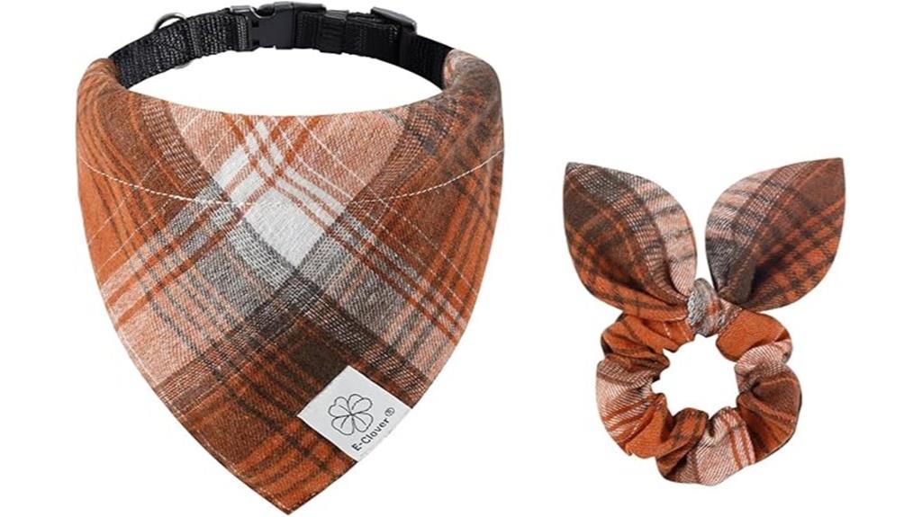 fall plaid dog collar
