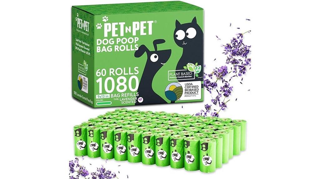 green poop bag pack