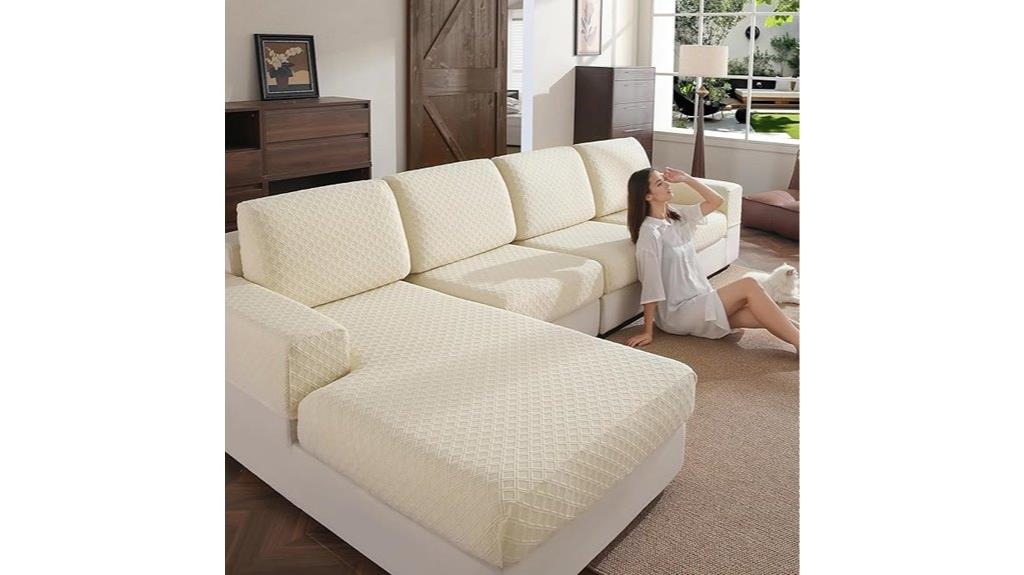 ivory 3 seat couch cover