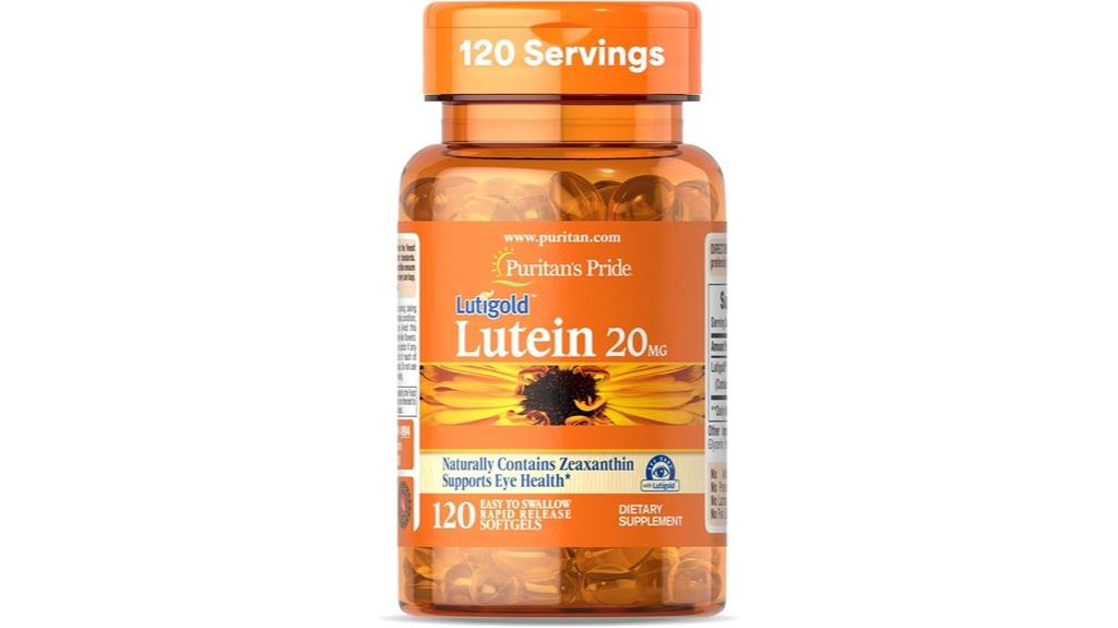 lutein zeaxanthin softgel supplement