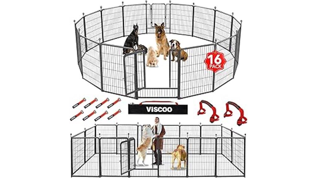 outdoor metal dog fence