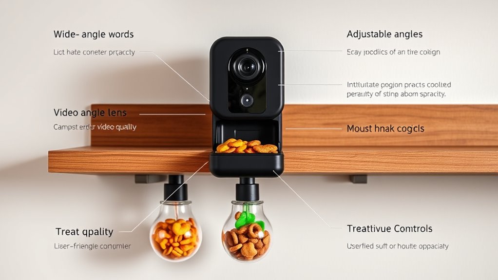 pet camera treat dispenser features
