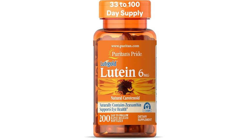 puritan pride lutein softgels