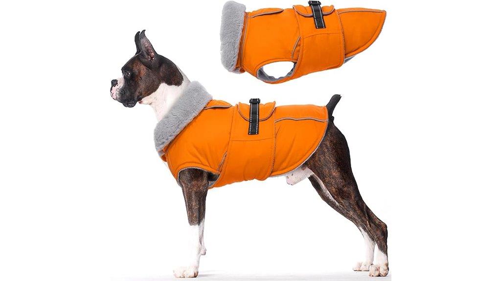 reflective fleece dog coat