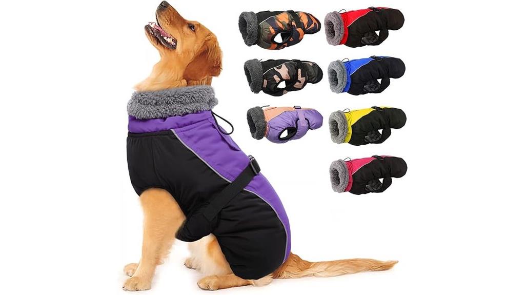 reflective fleece dog coat