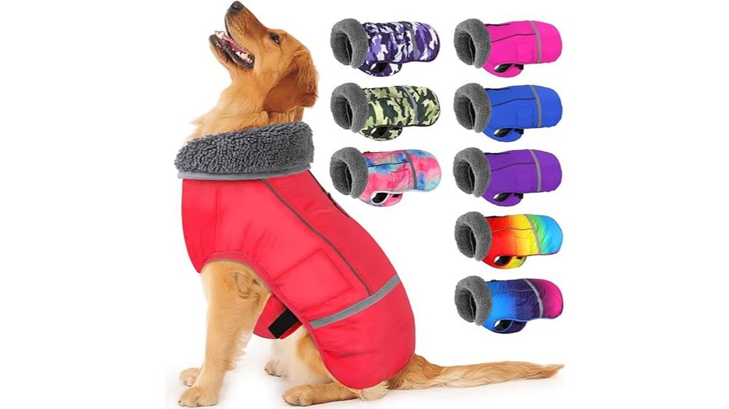 reflective fleece winter coat