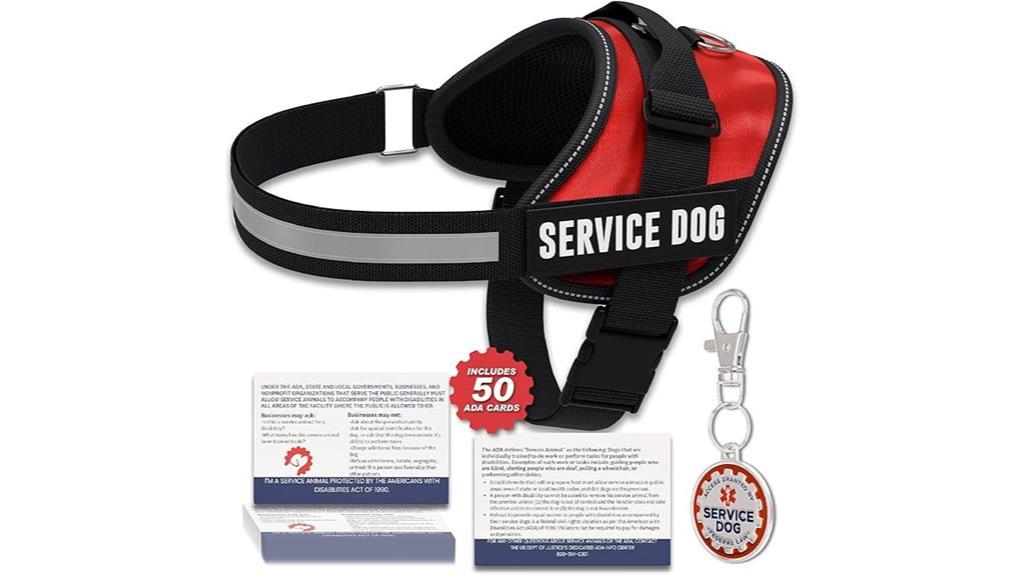 reflective service dog harness