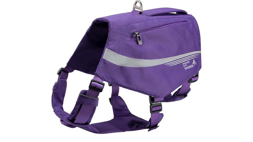reflective y shaped dog backpack
