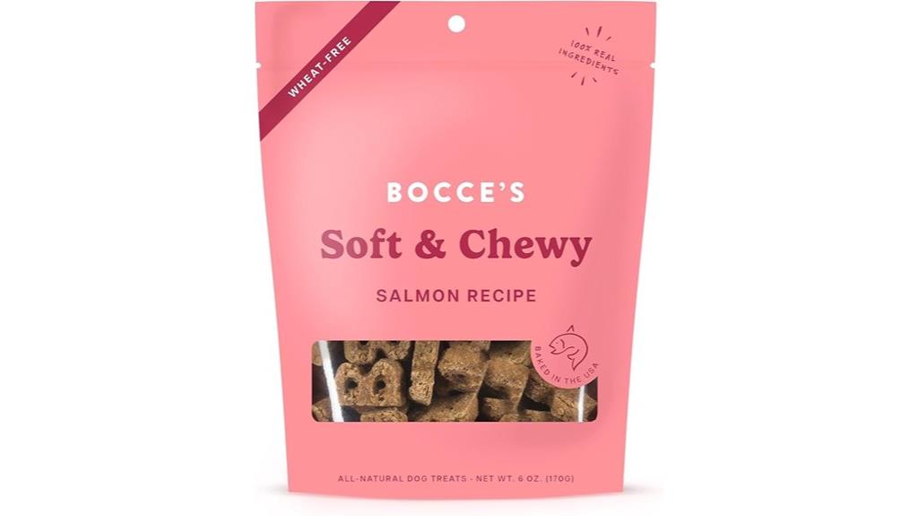 salmon dog treats bag