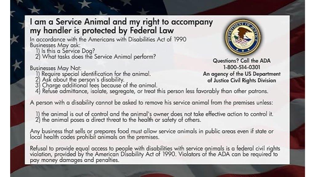 service dog law cards