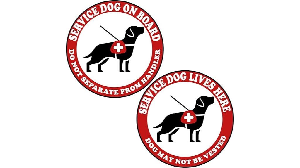 service dog window decals