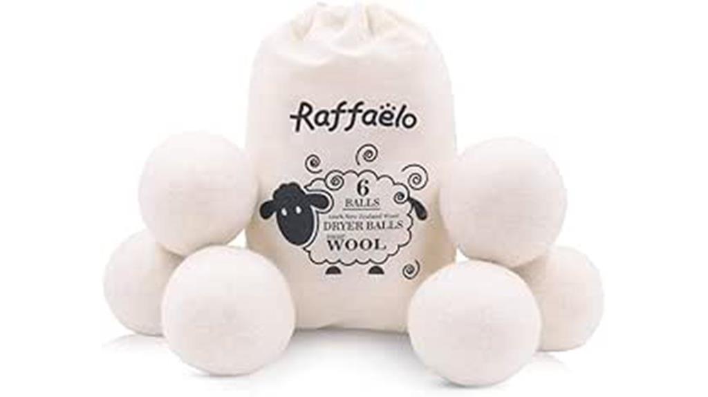 six wool dryer balls