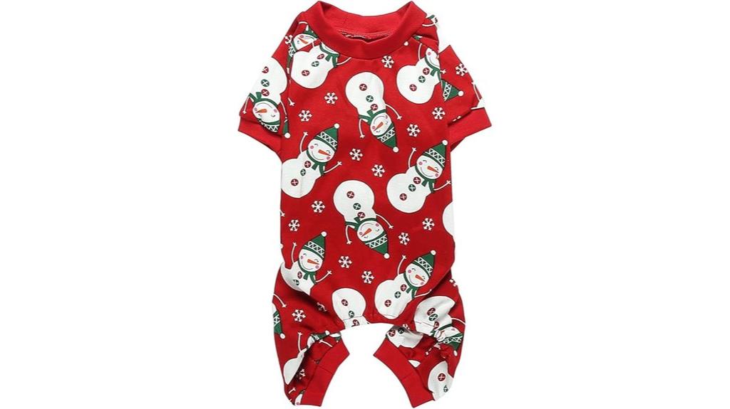 snowman reindeer pet pajamas