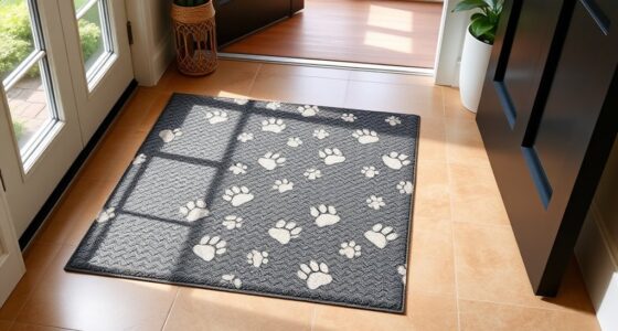 stylish paw print mud mats