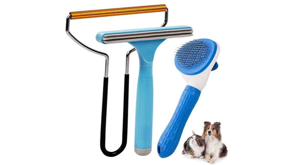 triple function cat hair brush