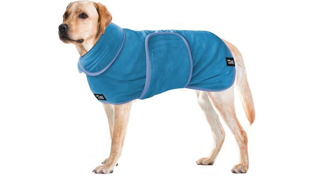 xl blue dog bathrobe