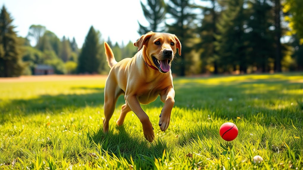 active healthy groomed labrador