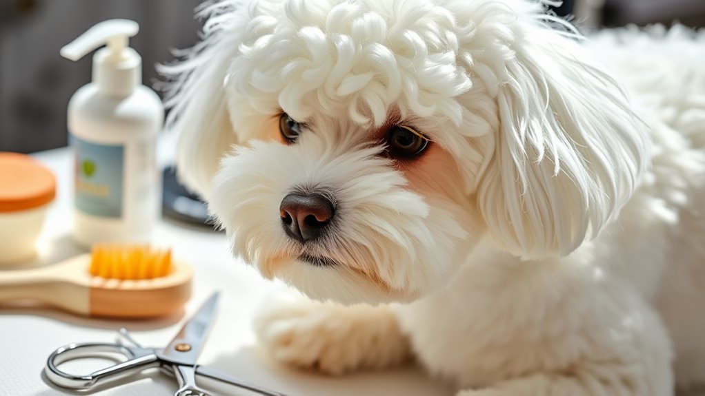 consistent grooming for fluffy coat