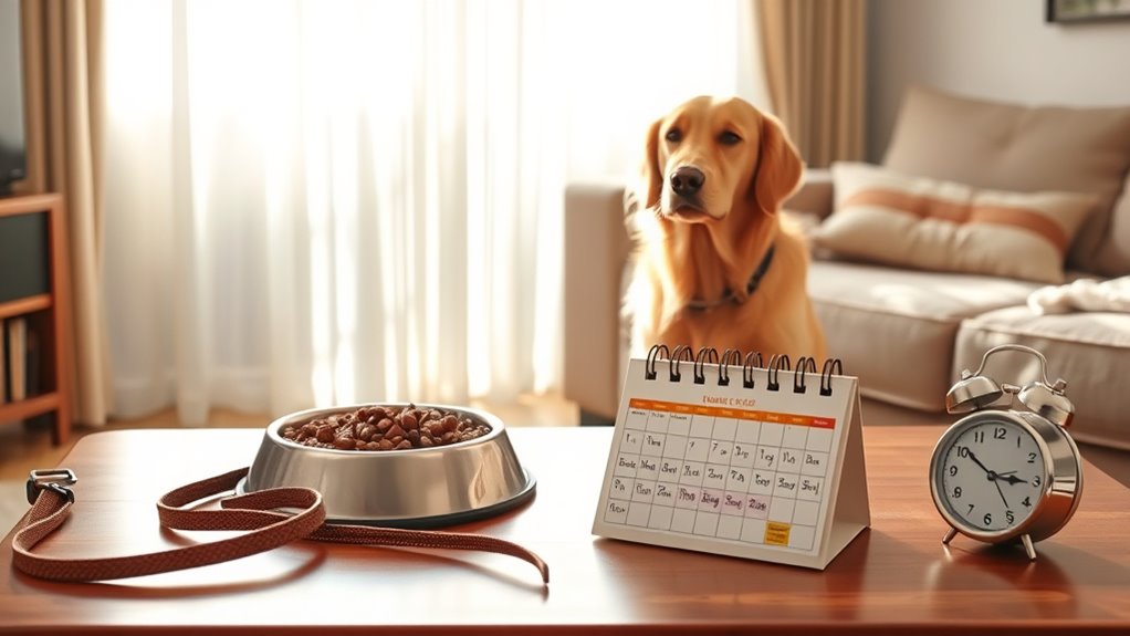 consistent routines ensure dog well being