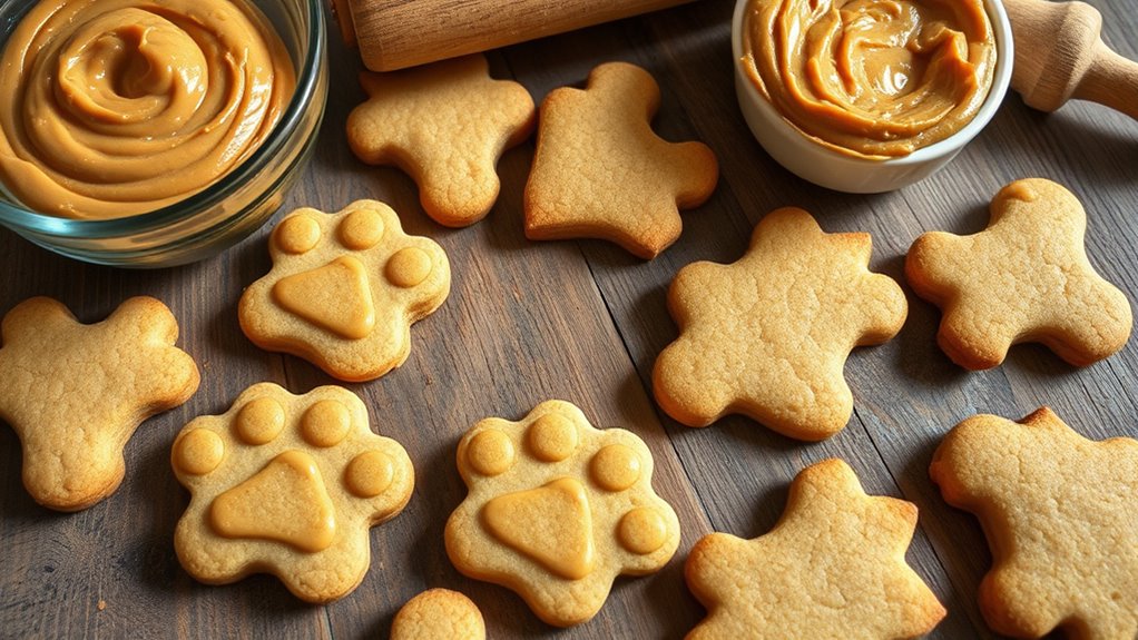 homemade peanut butter dog treats