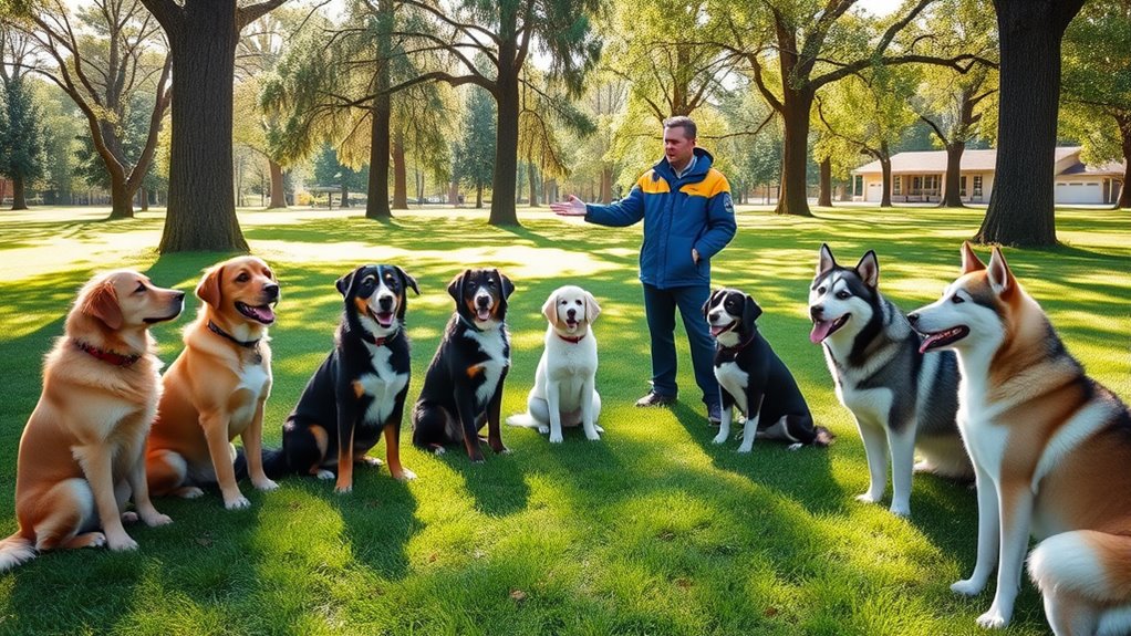 training several dogs simultaneously