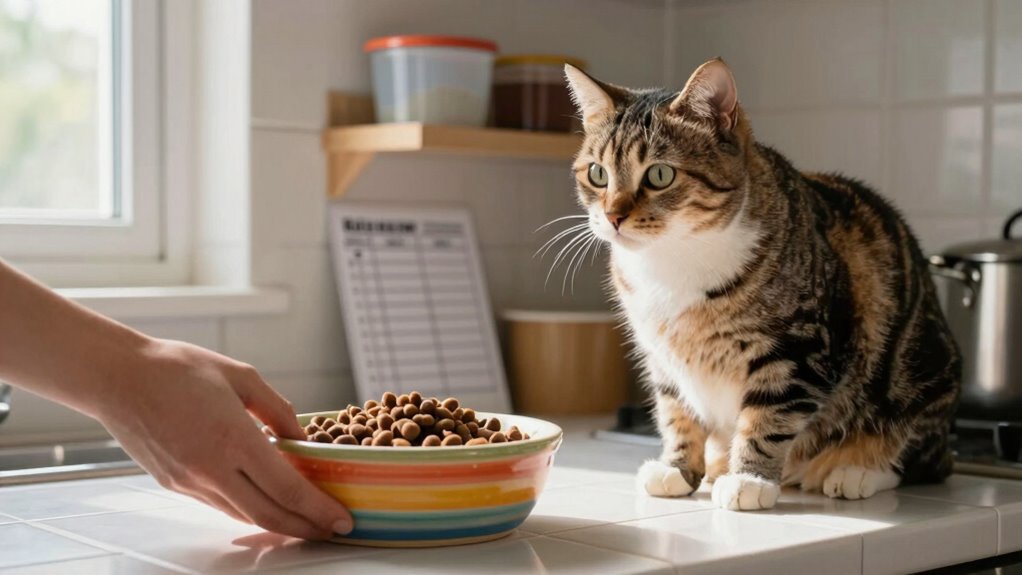 establish consistent feeding schedule