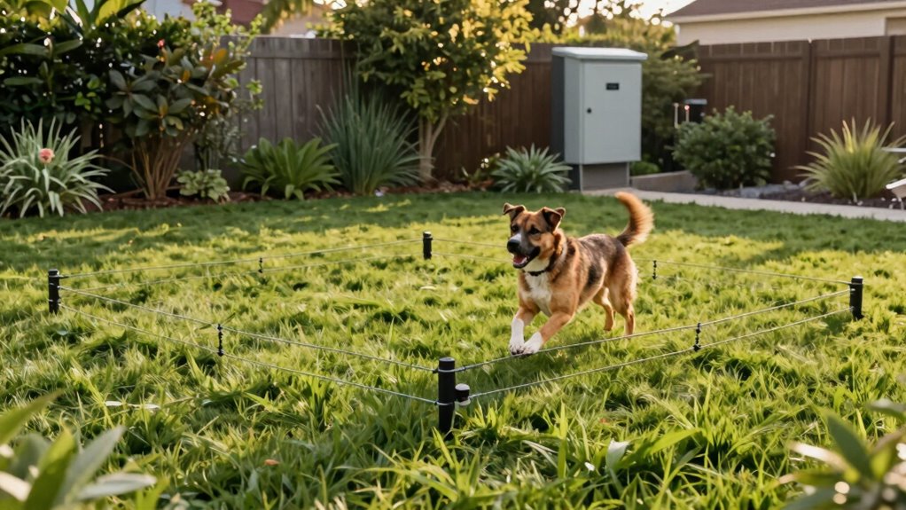 in ground fence features
