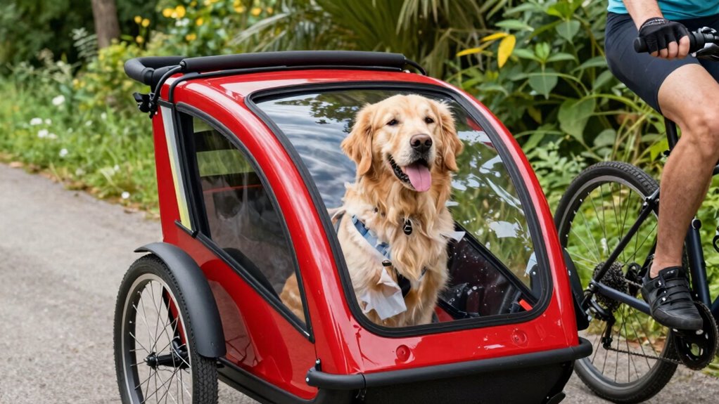 large dog trailer safety