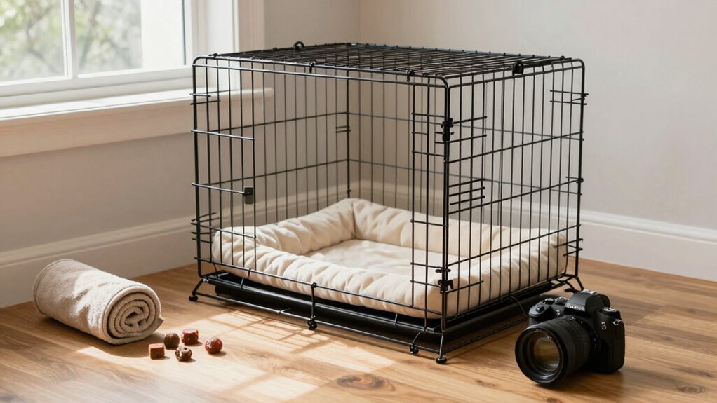 proper crate size and bedding