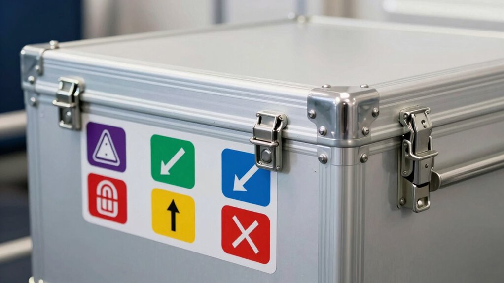 sturdy ventilated labeled crate