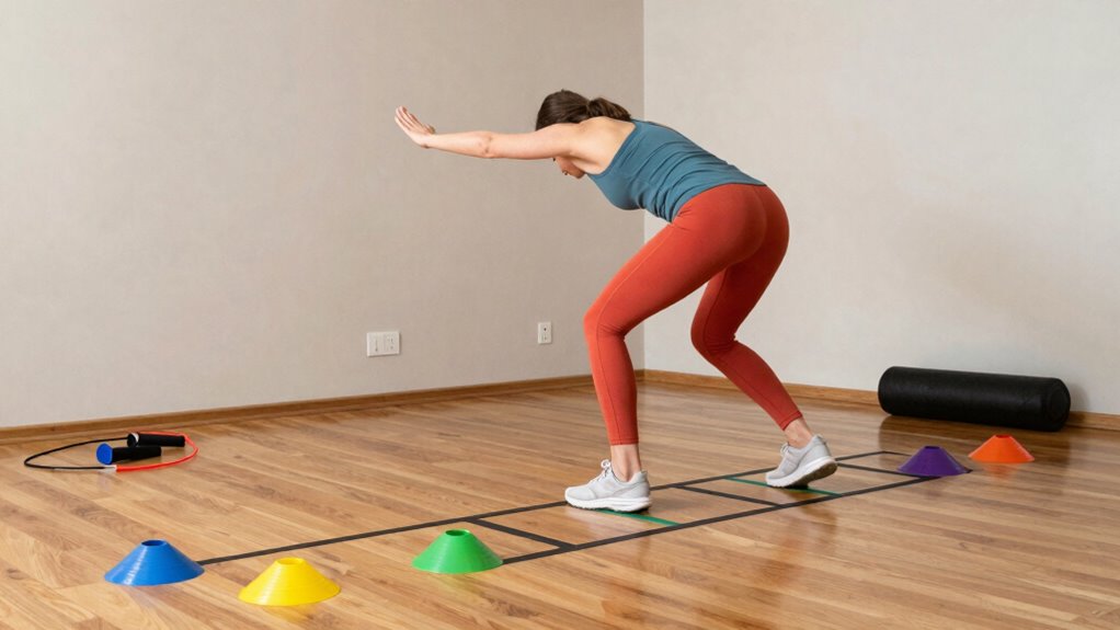 warm up balance controlled agility