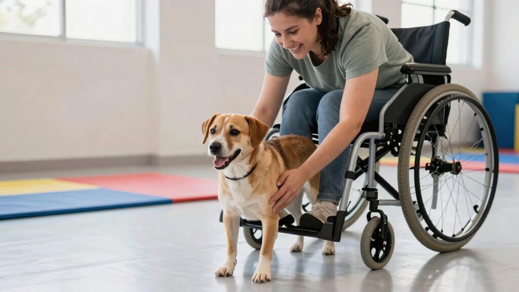 wheelchair and dog training