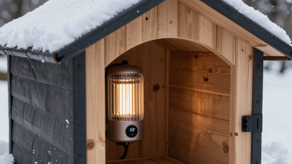 outdoor dog heater safety features