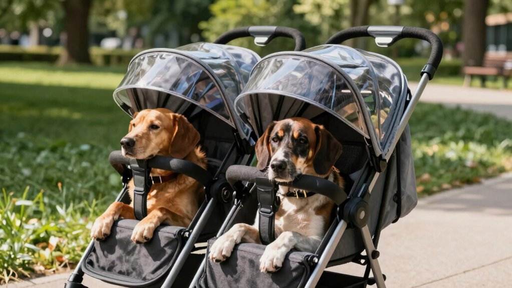 top large dual dog strollers