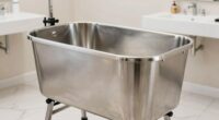 top stainless steel grooming tubs