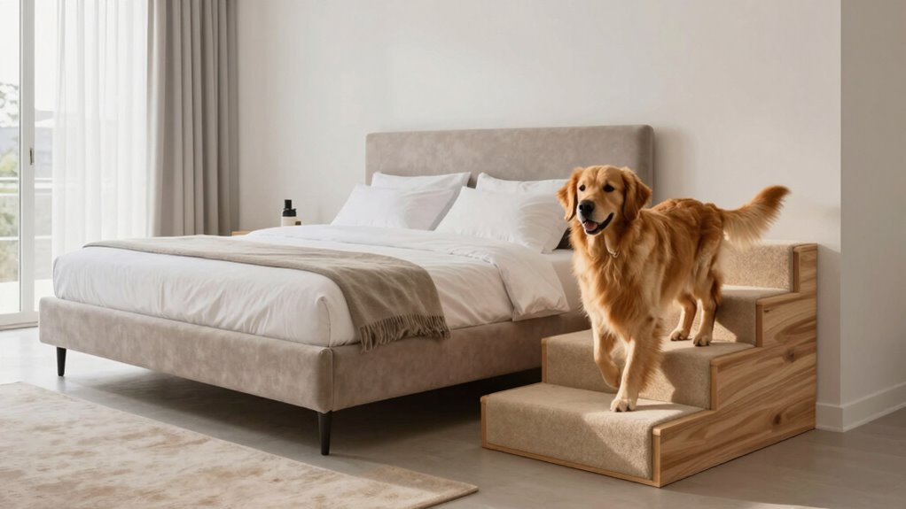 top tall bed dog stairs