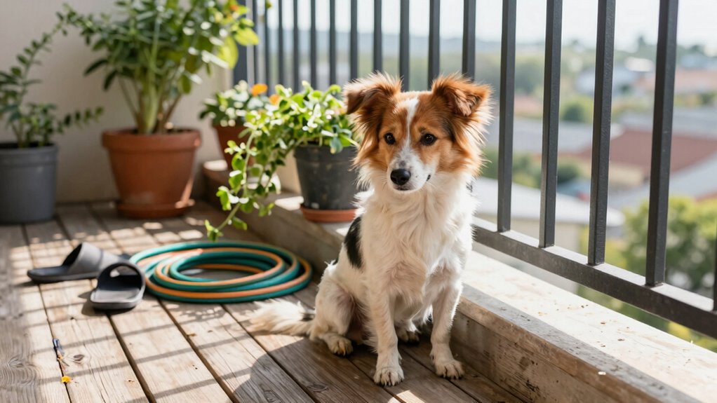 balcony dogs require oversight