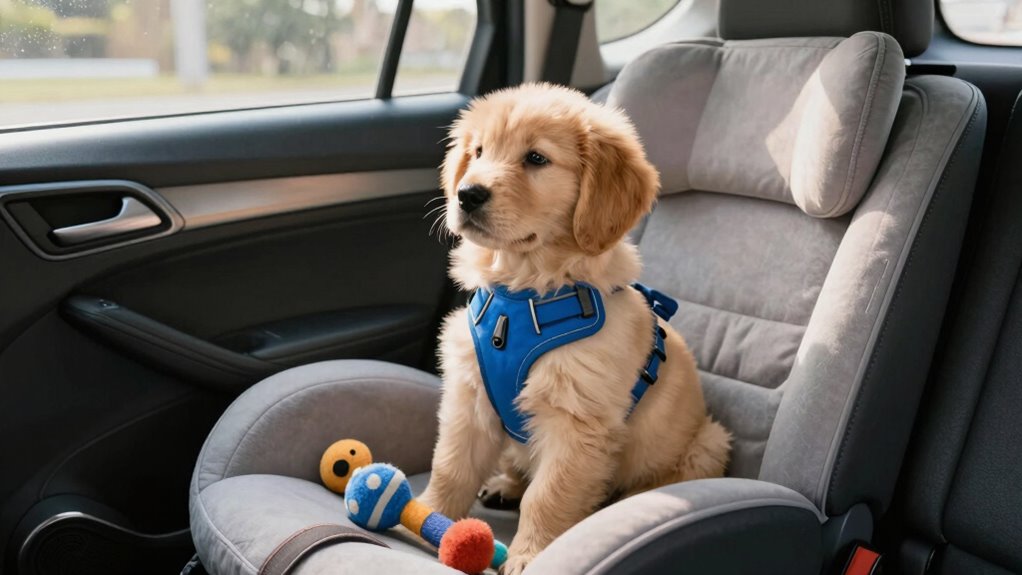 calm dog during travel