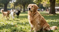 dog observes other dogs