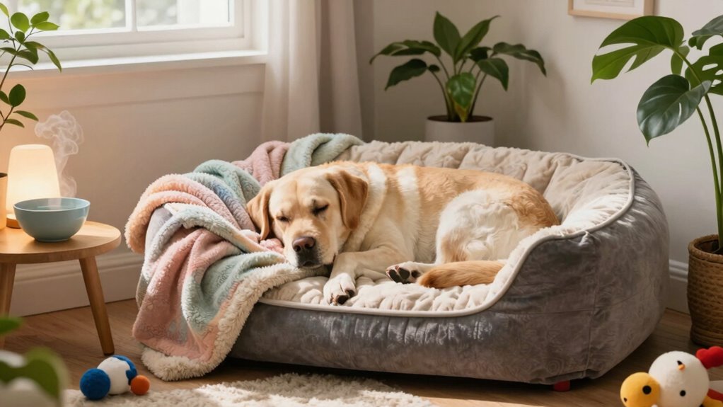 dog recovery comfort setup