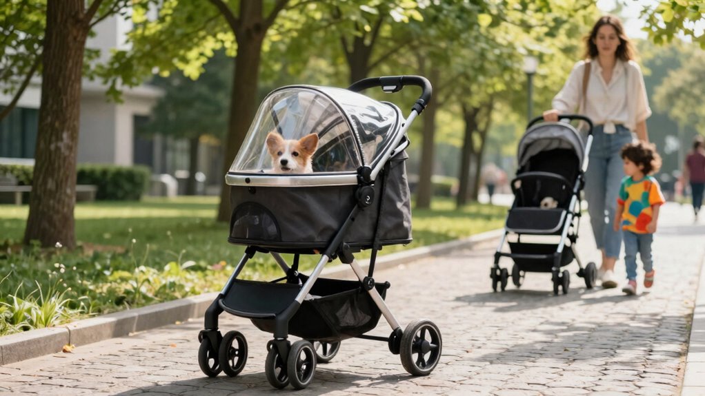 dog stroller safety and comfort