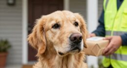 dogs behavior with delivery people