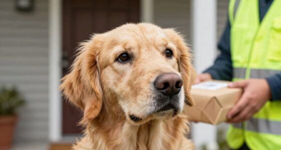 dogs behavior with delivery people