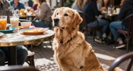 dogs hesitant at outdoor dining