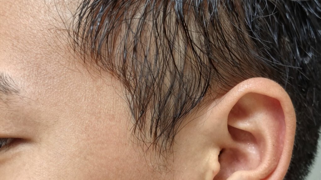 ear hair matting hidden