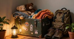 ease crate with familiar items