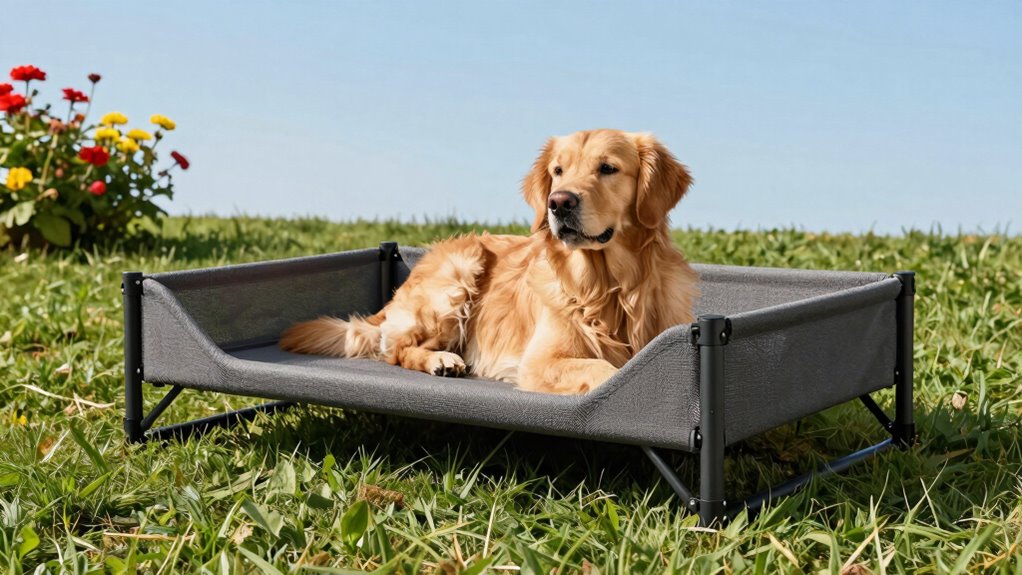 elevated weather resistant outdoor bed