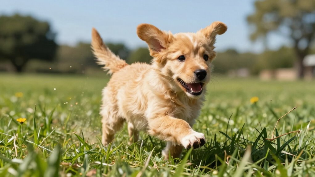 excited puppy energy surges