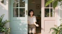 gentle door greeting routine